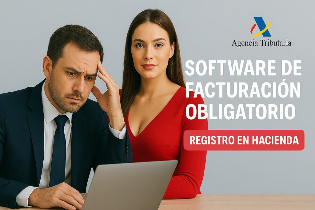 Empresario y secretaria preocupados por VERIFACTU